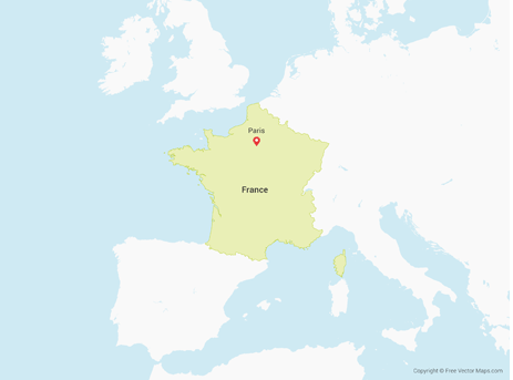 Map showing France
