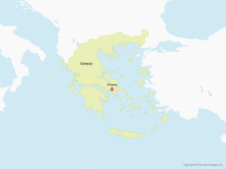 Map showing Greece